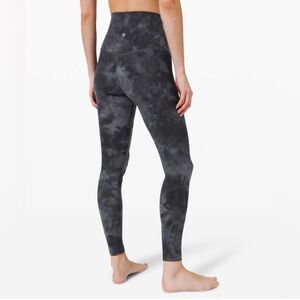 Black and Gray Tie-Dye Leggings Lululemon